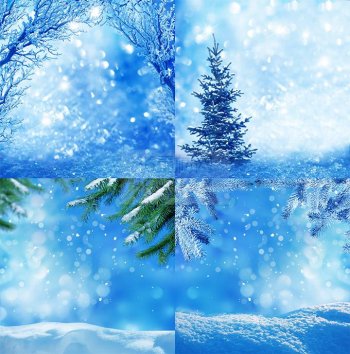 唯美梦幻雪花飘落背景图 静图