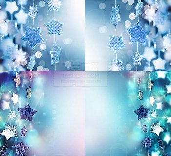 小星星梦幻淡雅图片背景