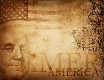 怀旧淡雅美国历史背景图