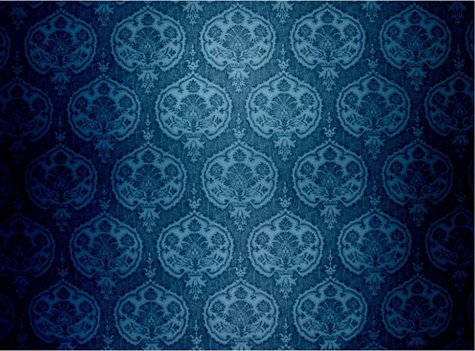 古典蓝色锦缎花纹背景图片