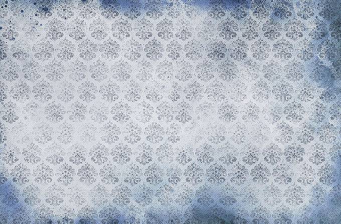 蓝色淡雅复古花纹背景图片