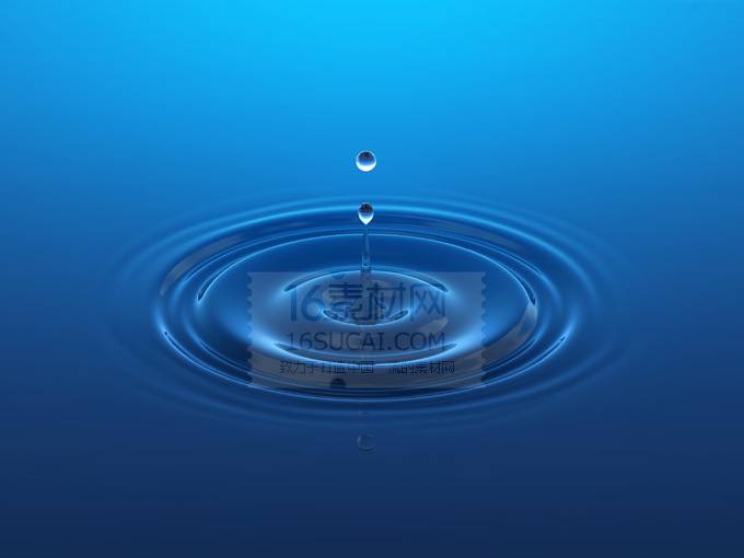 qq空间背景图片小清新蓝色水滴