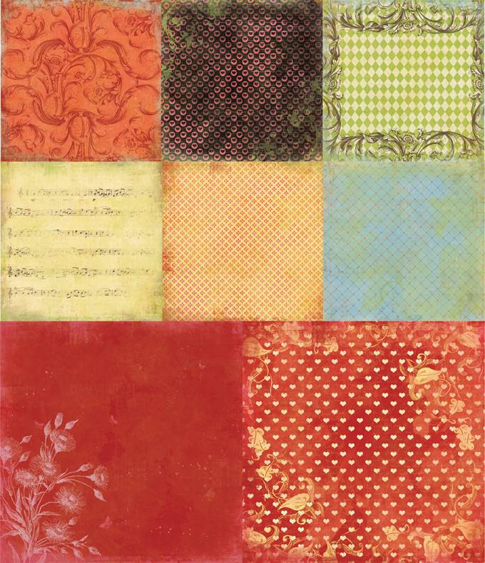 课件花纹旧纸张背景图片