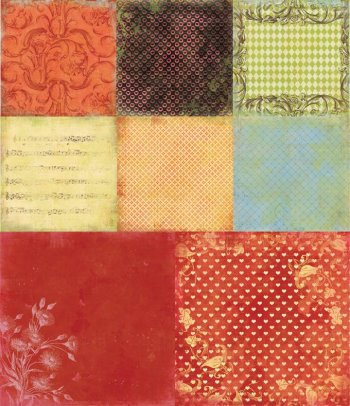 课件花纹旧纸张背景图片