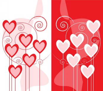 可爱心形图案桌面背景图片