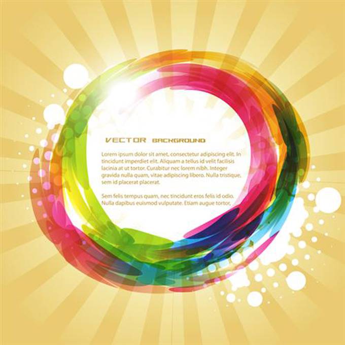 背景图片简约彩色光环