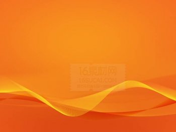 可爱橙色曲线ppt背景图片