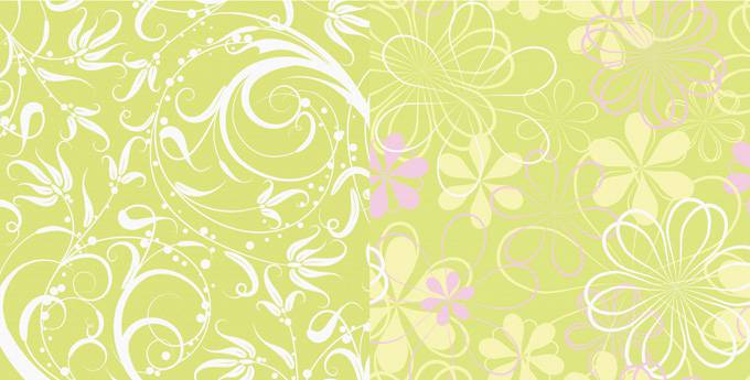 微信淡绿色花纹背景图