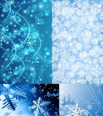 背景图片小清新雪花素材