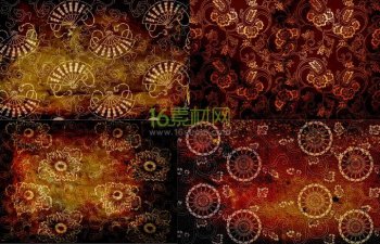 经典怀旧花纹背景图片素材