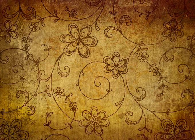 淡雅复古碎花背景图欣赏