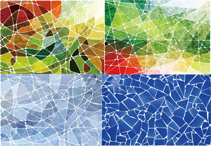 不规则几何图形全家福背景图