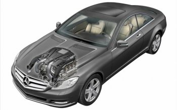 豪华的奔驰双门四座跑车图片