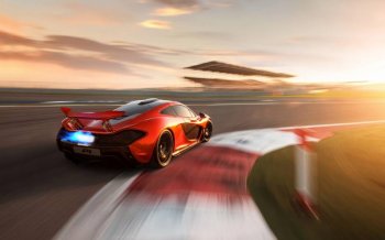 橙色的迈凯轮P1超跑高清大图