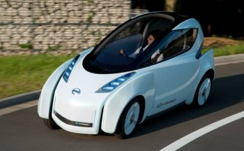 高科技的日产Land Glider电动轿车高清图片