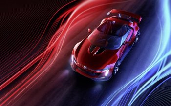 大众红色激情狂野跑车高清桌面壁纸