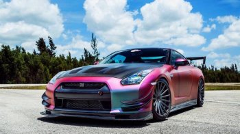 时尚酷炫的日产R35改装车高清桌面壁纸