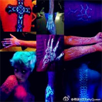 艳丽色彩的微信纹身头像图片