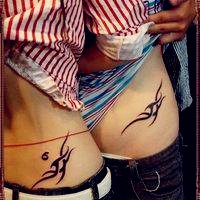 超拽霸气的美女纹身头像图片