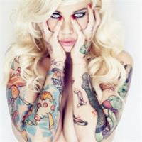 超拽霸气的美女纹身头像图片