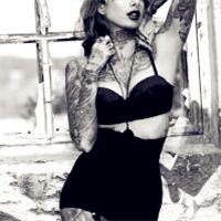 超拽霸气的美女纹身头像图片