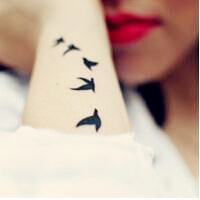 时尚简约小清新女生纹身头像