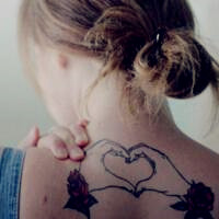 时尚简约小清新女生纹身头像