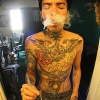 另类个性欧美男生纹身头像图