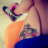 十月最热性感美女纹身头像图片