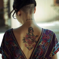 欧美风超拽帅哥纹身头像