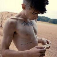 欧美风超拽帅哥纹身头像