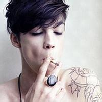 欧美风超拽帅哥纹身头像