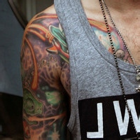 欧美风超拽帅哥纹身头像