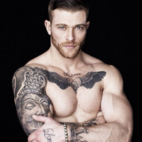 霸气肌肉男帅哥纹身头像赏析