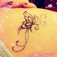 超唯美的非主流美女纹身头像