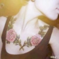 超唯美的非主流美女纹身头像