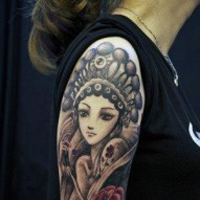 时尚个性情侣纹身头像图片