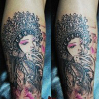 时尚个性情侣纹身头像图片