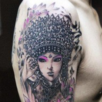 时尚个性情侣纹身头像图片