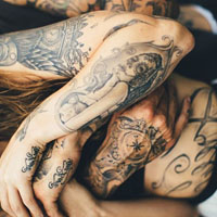 最新超拽qq情侣纹身头像图片