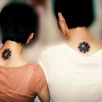 最新超拽qq情侣纹身头像图片