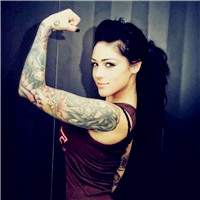 超有范儿的欧美女生纹身头像