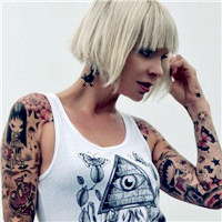 超有范儿的欧美女生纹身头像