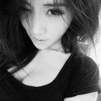 孤独的非主流女生黑白头像