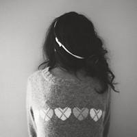 孤独的非主流女生黑白头像