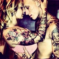 最新个性简约情侣纹身头像