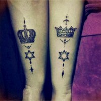 最新个性简约情侣纹身头像