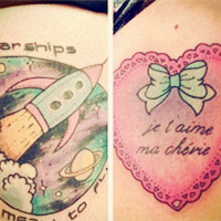 最新个性简约情侣纹身头像