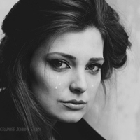 非主流女生黑白伤感带字头像