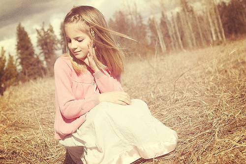 唯美小清新女生意境图片素材